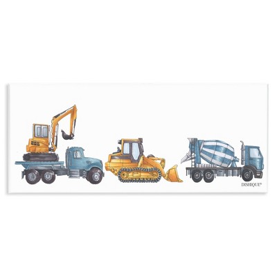 Stupell Industries Construction Vehicles Driving Illustration, 17" x 7"
