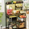 Aheaplus Kitchen Storage Shelf with Hooks, Coffee Bar with Charging Station and Shelves - 4 of 4