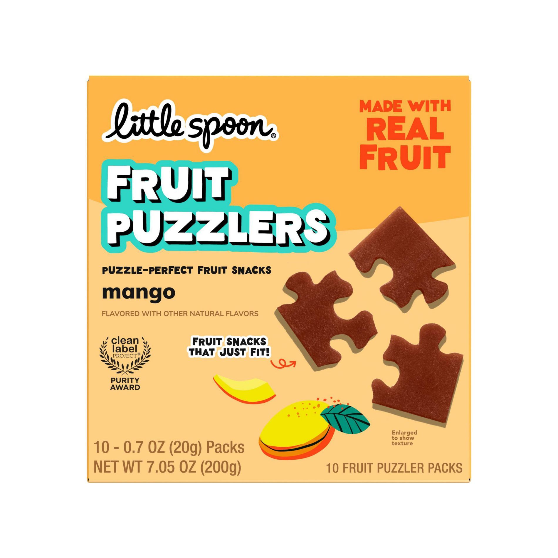 Little Spoon Kids' Fruit Puzzlers Mango Fruit Snacks Made with Real Fruit - 7.05 oz/10ct