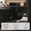 Vanity Desk, Makeup Table - with Lights & Stool, 3-Color LED Mirror, Charging Station & Hidden Storage, Modern Black Vanity Set - 4 of 4