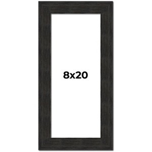PosterPalooza | Panoramic Contemporary Black Picture Frame - UV Acrylic, Foam Board Backing, Hanging Hardware - 1 of 4