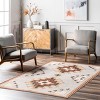 Nuloom Avya SpinClean Boho Medallion Machine Washable Area Rug, 4' x 6', Beige - 2 of 4