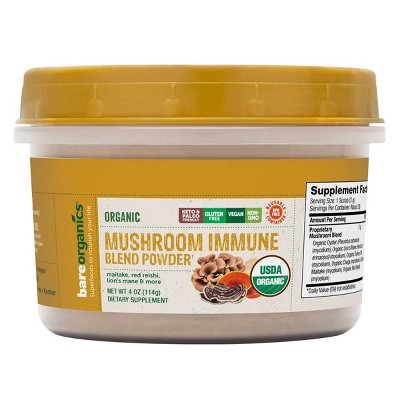 BareOrganics Mushroom Immune Blend - 4oz