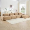 Oversized Corduroy Modular L/U-Shaped Cloud Sectional Sofa with Ottomans, Free combination, Pet-Friendly, No Assembly Required - 3 of 4