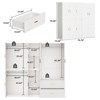 Buenhomino 8 Doors 2 Drawers Wardrobe Set Armoire Closet Bedroom Storage Cabinet with Shelves and Hanging Space 77" L Wooden Clothing Organizer Unit - 3 of 4