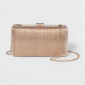 Estee & Lilly Corded Shimmer Minaudiere Clutch - Champagne, Women