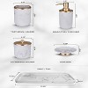 Attop Bathroom Soap Dispenser Set - Bathroom Toothbrush Holder Set, Marble, Gold, Farmhouse Bathroom Decor, 5 Piece Bathroom Accessories Set - 2 of 4