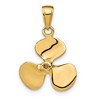 Black Bow Jewelry 14k Yellow Gold Polished 3Dimensional Propeller Pendant - 3 of 4