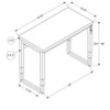 Vynxaria Modern 48" Adjustable Standing Computer Desk Black Laminate Grey Metal Frame for Home Office Laptop Work - 3 of 4