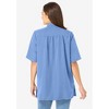 Woman Within No Iron Short Sleeve Peachskin Shirt - 3 of 4
