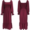 Anna-Kaci Women's Square Neck Shirred Ruffle Hem Maxi Dress - 4 of 4