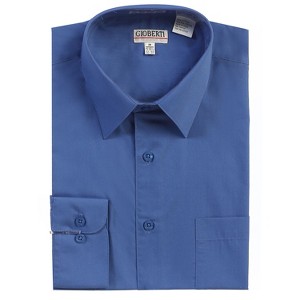 Gioberti Men's Long Sleeve Solid Dress Shirt - 1 of 3