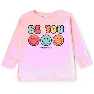 The Juniper Shop SmileyWorld Be You Groovy Toddler Long Sleeve Tee - 1 of 4