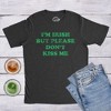 Mens I'm Green But Please Don't Kiss Me T Shirt Funny St Patricks Day Party Novelty Tee - Crazy Dog Men's T Shirt - 3 of 4