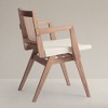 KLAREL Elye Armchair | Cane Backed Dining Chair With Leather Seat - 4 of 4