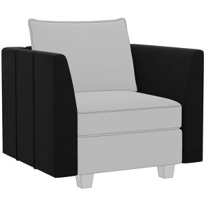 Belffin Velvet Armrest Pair – Tool-Free Modular Connectors with Corded Edges - 1 of 4
