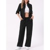 Allegra K Women's Linen Set Button Down Shirt and Drawstring Wide Leg Pants Casual Outfits 2 Pcs - 2 of 4
