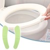 Unique Bargains 4pair Toilet Seat Cover Pad Bathroom Warm Toilet Seat Cushion Washable Reusable - 2 of 4
