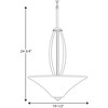 Progress Lighting Joy Collection 3-Light Inverted Pendant, Antique Bronze, Fluted Glass Shade - 2 of 2