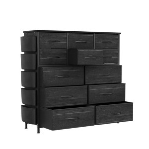 12-Drawer Fabric Dresser, Chest of Drawers with Wood Top & Metal Frame, Space-Saving Storage Organizer for Bedroom, Closet, Small Spaces - 1 of 4