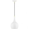 Livex Lighting Andes 1 - Light Pendant in  Shiny White/Polished Brass - 3 of 3