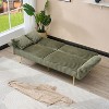 Kumasinova 79 Inch Corduroy Sofa Bed,Convertible Sofa Bed with Folding Armrests,Counch Bed for Office,Living Room,Apartment - 2 of 4