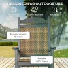 Outdoor Rocking Chair, Traditional Wicker Porch Rocker w/ Soft Padded Seat, Breathable Backrest, Fade-Resistant Waterproof HDPE Frame with PE Rattan - 4 of 4