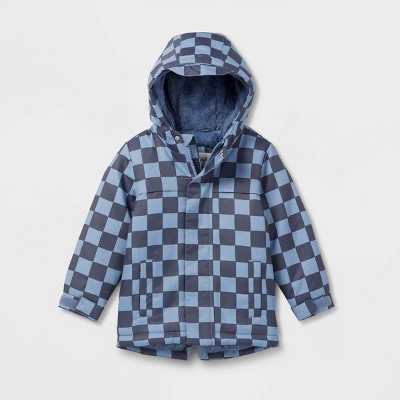 Baby Checkered Long Sleeve Parka Jacket - Cat & Jack™ Blue