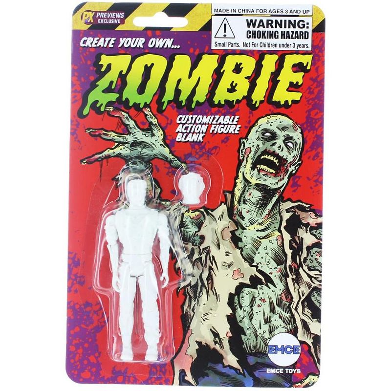 EMCE Toys Create Your Own Zombie Customizing Blank 4" Action Figure, 1 of 3