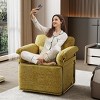 Modern Swivel Accent Chair with 360 Degree Rotation,Upholstered Armchair with Metal Legs,Accent Chair for Living Room or Office-Coolbibila - 2 of 4