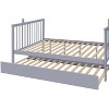 NicBex Twin Over Full Bunk Bed with Guardrail and Trundle,Rubberwood Loft Bed with Ladder and Converts to 3 Twin Beds,Bunk Beds for Bedroom - 4 of 4