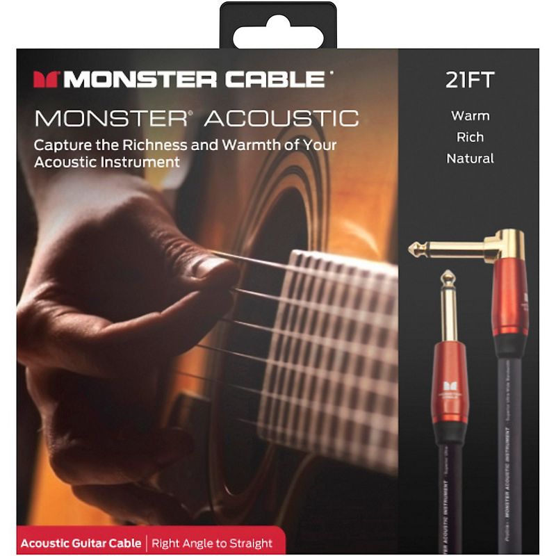 Monster Cable Prolink Acoustic Pro Audio Instrument Cable, Right Angle to Straight, 2 of 5