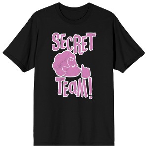 Steven Universe Secret Team Adult Black Crew Neck Short Sleeve T-shirt - 1 of 3