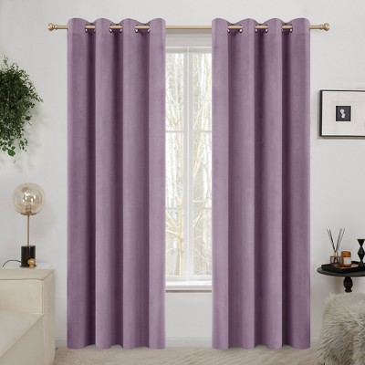 Deconovo Velvet Blackout Curtains – 2 Panels, Thermal, Grommet Top