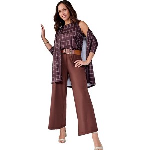 Jessica London Stretch Knit Open Front Knit Topper - 1 of 4