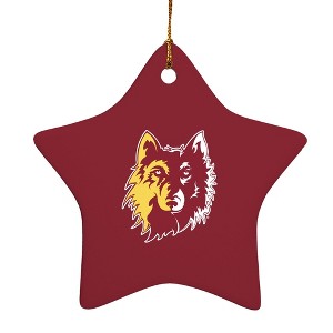 Northern State University Primary Logo StarShaped Porcelain Holiday Christmas Tree Ornament  3.1" - 1 of 4