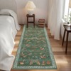 Washable Modern Farmhouse Area Rug with Butterflies Flowers Print, Botanical Low Pile Soft Large Carpet for Home Decor - 4 of 4