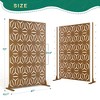 TUYOHW Metal Privacy Screen Outdoor, Decorative Privacy Panels, Freestanding Privacy Screen for Patio, Garden, Pool (White Square) - 2 of 4