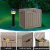 MaseiKar 30 Gallon Waterproof Deck Box, Lockable Resin Storage Box for Patio Furniture Cushions Garden Tools and Outdoor Delivery Storage, Coffee - 4 of 4