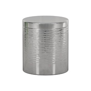 Metropolitan Metal Bathroom Vanity Countertop Storage Organizer Canister Jar - Nu Steel: Stainless Steel with Lid, Spot Clean - 1 of 4