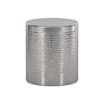 Metropolitan Metal Bathroom Vanity Countertop Storage Organizer Canister Jar - Nu Steel