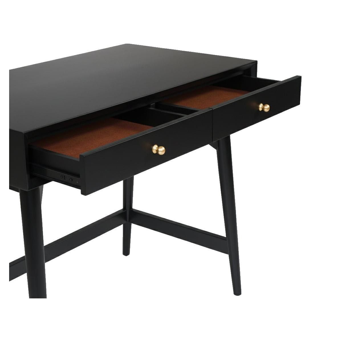 Flynn Mid-Century Mini Desk in Black | Alpine Furniture - thumbnail 6