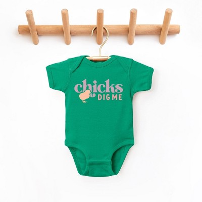 The Juniper Shop Chicks Dig Me Baby Bodysuit