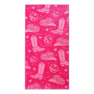 Betseyville Betsey Johnson Western Wear Beach Towel Pink - 1 of 4