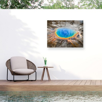 Trademark Fine Art - Ignacio Palacios Grand Prismatic Spring Matted Framed Art