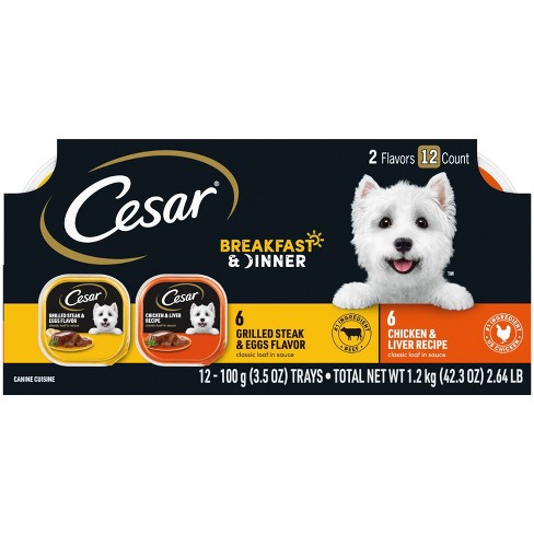 how much cesar should i feed my dog