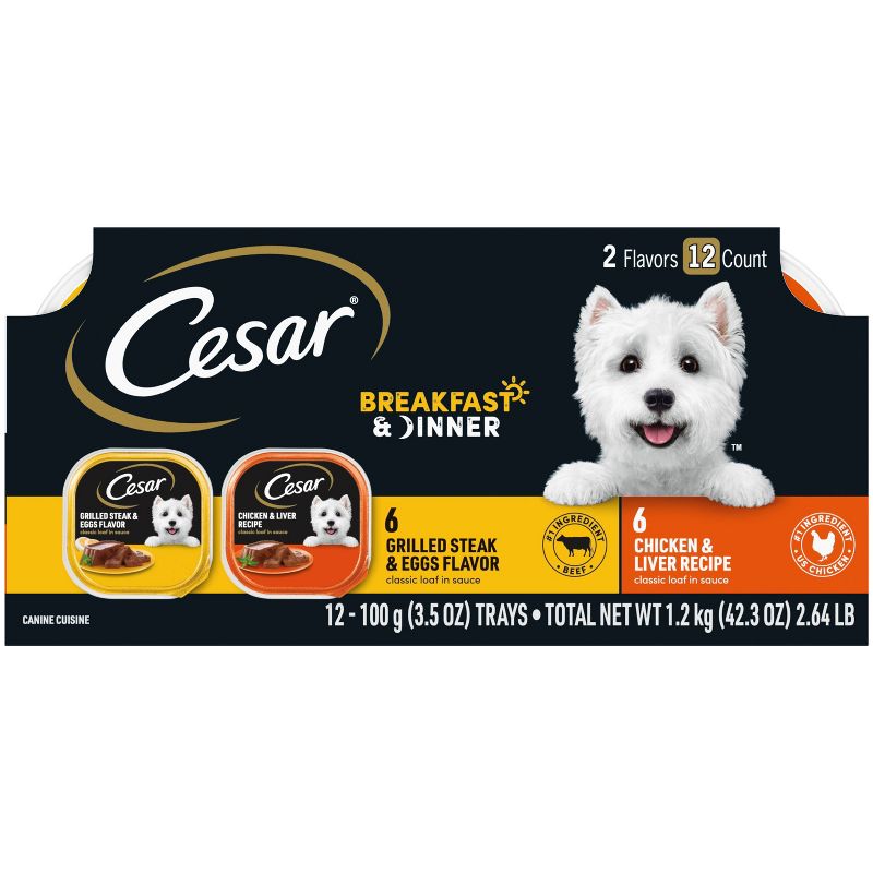 Cesar Classic Loaf In Sauce Wet Dog Food - 3.5oz/12ct
, 1 of 12