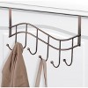 Home Mart Goods Heavy Duty Oiled Rubbed Bronze Plated Over The Door Hanger Hanging Rack 6 Hooks Organizer - 3 of 4