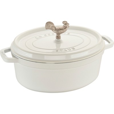 Staub Cast Iron Oval Cocotte, Dutch Oven, 5.75-quart, Serves 5-6, Made In  France, Cherry : Target