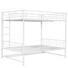 CAVINAS Full Size Modern Bunk Bed with Storage Shelf & Guardrails,Simple Metal Bed Frame for Bedroom,Kids Room,White - 3 of 4